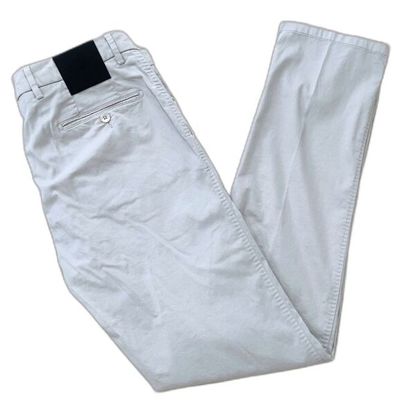 $525 Marco Pescarolo NWT Men's Size 34 Silk Blend Ice Stone Chinos Pants Trouser - Picture 1 of 12